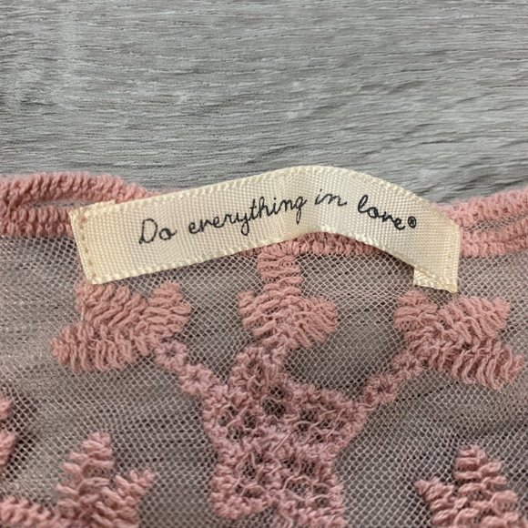 3/$25 Pink Lace Batwing Cardigan Epaulette Shawl - Picture 7 of 10